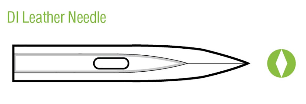 Diagram of a DI leather needle